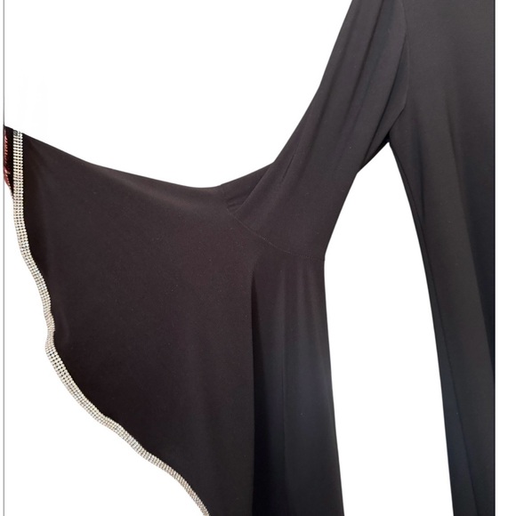 MSK Black Long Sleeve Dress with Bell Sleeves NWOT - Picture 3 of 4